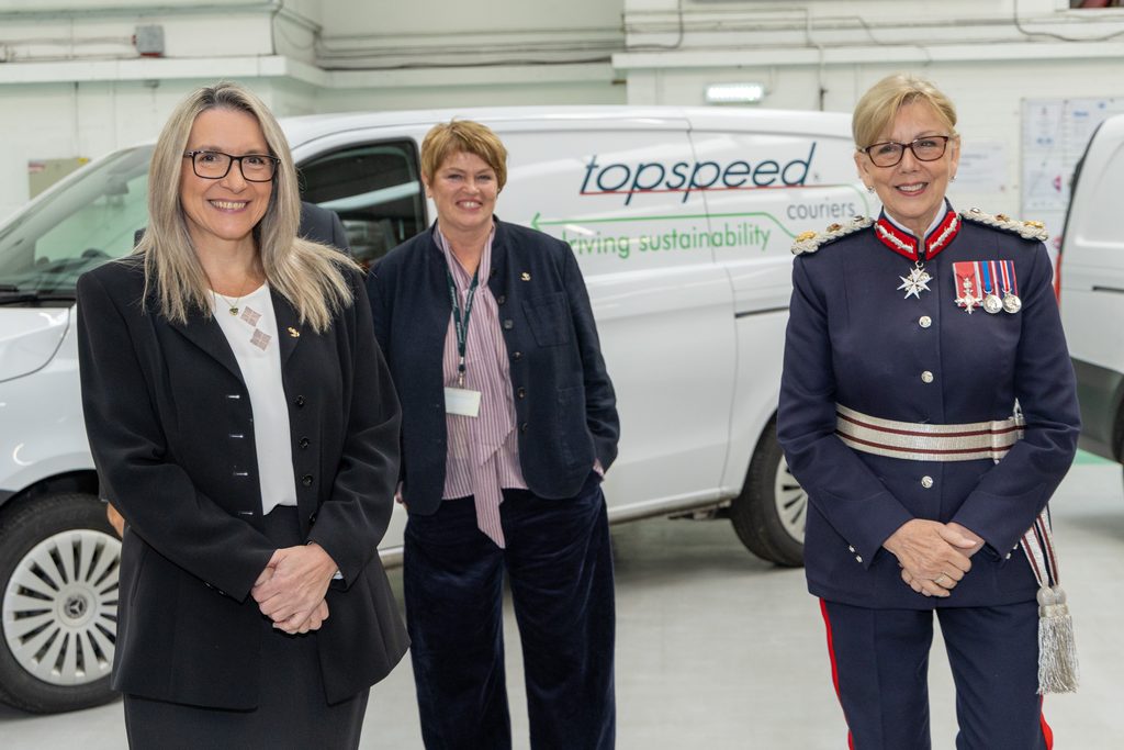 From left Gillian Lockley (MD), Sarah Ginham Clegg (Assurance Director) and Lady Redmond, Lord-Lieutenant of Cheshire