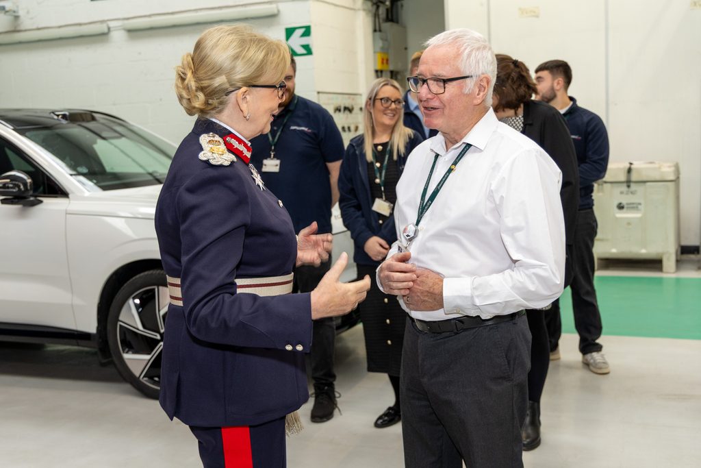 Lord-Lieutenant of Cheshire with members of the Topspeed team